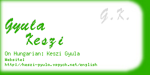 gyula keszi business card